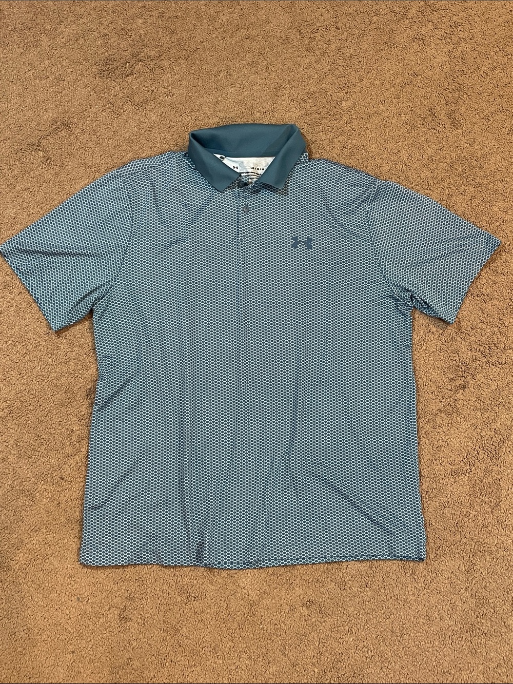 Under Armour Men’s Turquoise Geo-Pattern Polo 👕